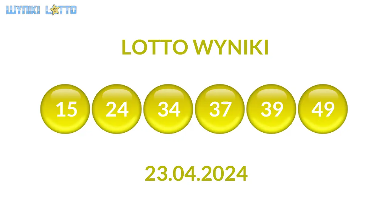 Kulki Lotto z wylosowanymi liczbami dnia 23.04.2024